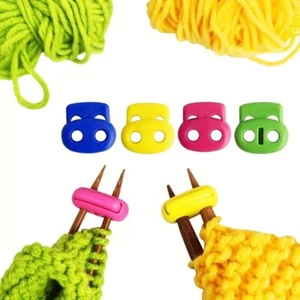 5pcs Knitting Needle Stopper Spring Needle Stopper Colored Needle Tip Protector - Picture 1 of 15