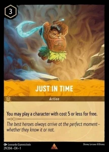 Just In Time 29/204 Rare NON-FOIL Disney Lorcana - The First Chapter NM - Foto 1 di 1