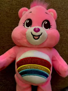 Care Bears Unlock the Magic Cheer Bear Stuffed Animal Plush Toy Pink Rainbow 10" - Picture 1 of 7