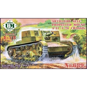 Pistola semovente artiglieria sovietica AT-1 con cingoli in gomma UMT 689 scala 1:72 - Foto 1 di 7