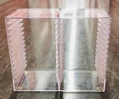 Vtg 1993 U.S. Acrylic Inc. Clear CD Storage Display Rack 30 Disc USA 10.25” - Image 1 of 4