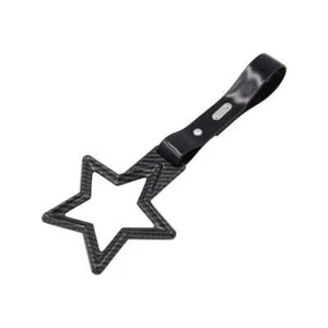 Carbon Fiber Look Black Star Tsurikawa - Train Grab Handle for Tow Hooks etc - Picture 1 of 7