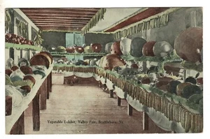 Vegetable Exhibit Valley Fair Brattleboro Vermont Vintage Postcard VT - Picture 1 of 2