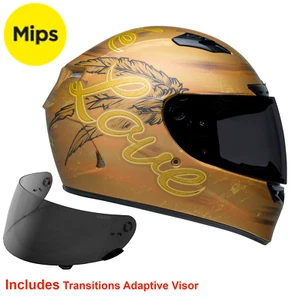 Casco de motocicleta Bell Qualifier DLX Mips suerte dura oro vivo - Imagen 1 de 5