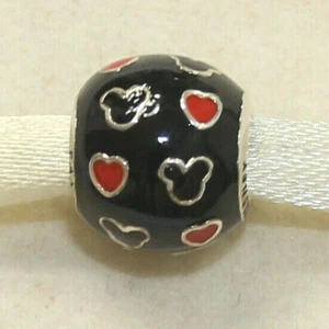 Neu Original Pandora Charm Disney Mickey Mouse & Herz 791477ENMX mit Wildlederbeutel - Bild 1 von 6