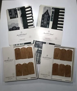 NEW 2 Packages Hearth & Hand Green/ Black Tissue Paper & Leather Gift Tags - Picture 1 of 14