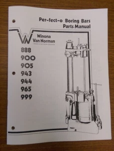 Van Norman 888 900 905 943 944 965 999 Boring Bar Parts Manual - Picture 1 of 1