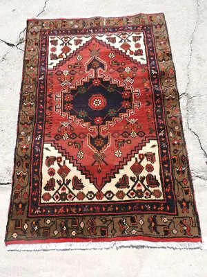 3x5ft. Handmade Vintage Sarab Wool Rug - Image 1 of 4