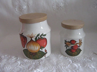 Ellgreave Wood & Sons Genuine Ironstone 2 x Storage Jars With Lids - Image 1 of 4