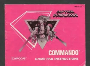 Nintendo Commando NES solo manual, 1986 sin juego, folleto de instrucciones Capcom - Imagen 1 de 2