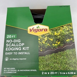 Vigoro Black Scalloped  20' x 2" No Dig Landscape Edging Kit - Picture 1 of 7