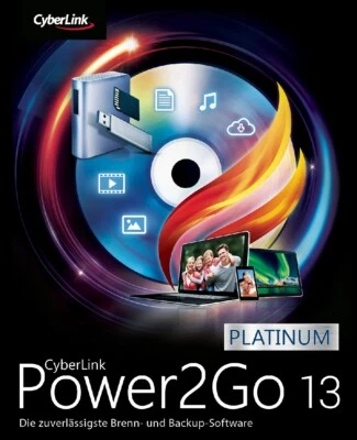 Cyberlink Power2Go 13 Platinum, Windows, Dauerlizenz, Download - Bild 1 von 4