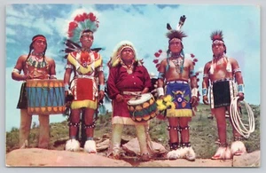 Postcard Native American  Navajo Dance Team Gallup NM - Picture 1 of 2