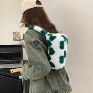Soft Handbag Plush Shoulder Bag New Underarm Bag - Picture 1 of 15