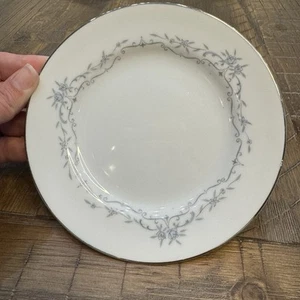 Mikasa Chadsworth Bread Plate Vintage Jyoto Blue Floral 8273 Japan 6 1/4” - Picture 1 of 5
