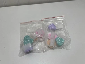2 set di 4 topper di paglia cuori adatti a Stanley e altre marche viola rosa acqua - Foto 1 di 4