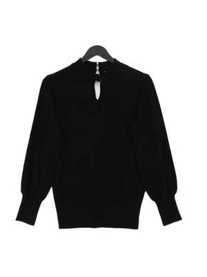 Jersey para mujer Monsoon S negro viscosa con nailon cuello alto pulóver Foto 1 de 4