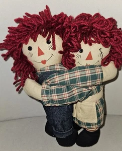 Adorable, Vintage Raggedy Ann and Andy Dolls Hugging Which Forms a Heart Shape. - Picture 1 of 8