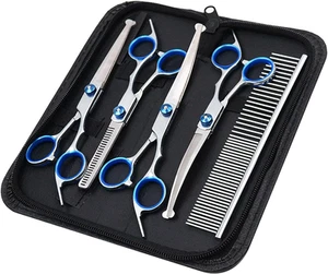 6 PCS Dog Grooming Scissors Set, Professional Dog Grooming Scissors Tools Kit... - Picture 1 of 12