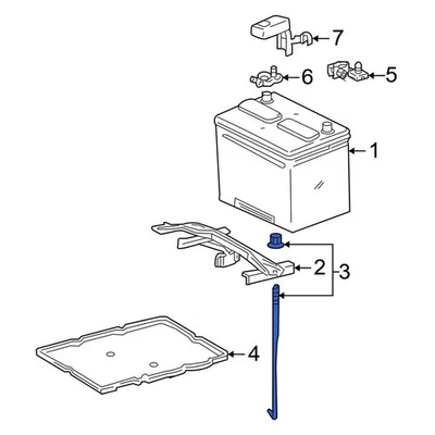 For Toyota Camry 1997-2008 Toyota 7445133010 Battery Hold Down Stud Foto 1 de 4