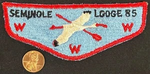 BOY SCOUT BSA OA SEMINOLE LODGE 85 340 89 GULF RIDGE FL FF S1b PRIMO FLAP - Foto 1 di 4