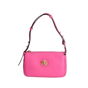 VERSACE - Cartera de cuero rosa Vitello nueva con etiquetas - Imagen 1 de 5