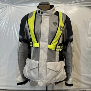 Rev'It Mens Motorcycle Jacket Levante Hydratex G-liner Silver Grey Black XL Vest - Picture 1 of 24