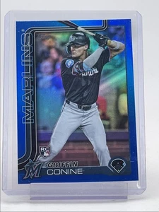 GRIFFIN CONINE 2025 TOPPS SERIE 2 ROOKIE BLUE RAINBOW FOIL RC/150 Q4290 - Foto 1 di 2