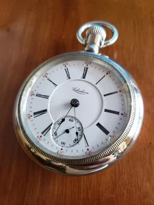 ILLINOIS "LAKESHORE" POCKET WATCH 18 SZ, LEVER SET, SERVICED 1907 - Picture 1 of 10
