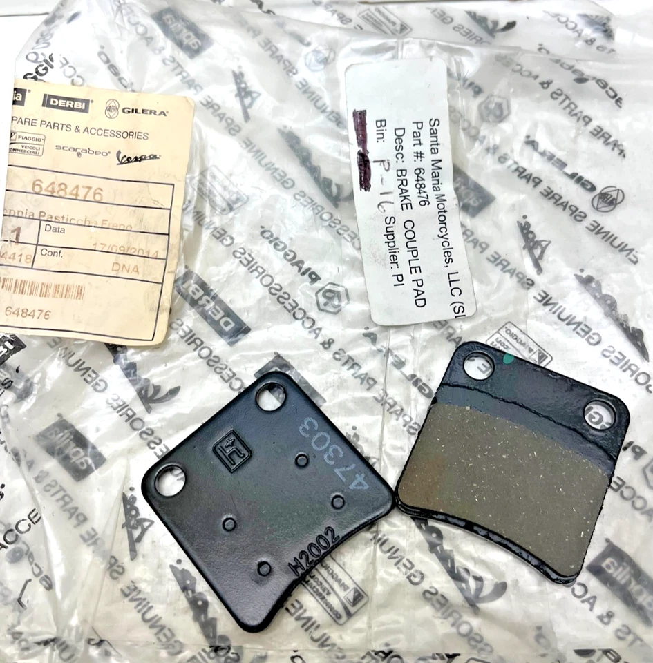 Juego de pastillas de freno, traseras 648476 Piaggio MP3 250 Gilera Fuoco 500 genuino OEM Foto 1 de 1