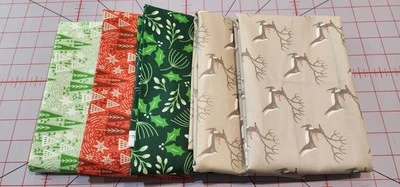 Quilting Cotton Fabric Northern Light, 5 End of Bolt Remnants  3 yds Flax & Pine - Image 1 of 4