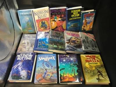 Lot of (15) Sci-Fi Fantasy Horror RARE Piers Anthony C.J. Cherryh M. Bishop - Image 1 of 3