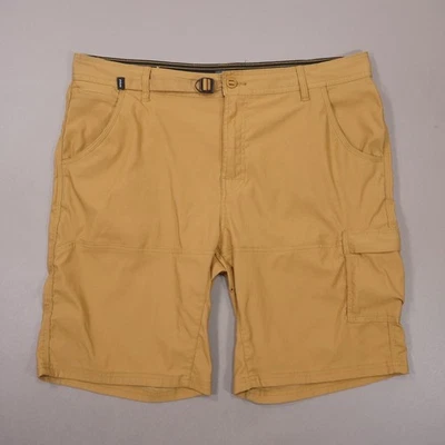 PrAna Stretch Zion Shorts 10" Inseam Standard Fit Mens 38 Retro Olive Brown - Image 1 of 4