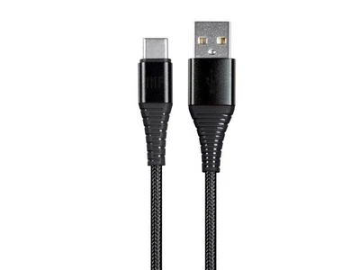 Monoprice USB 2.0 C to A Cable 1.5ft/3ft/6ft Black (3 Pack) Data Sync Charger - Image 1 of 4
