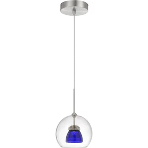 CAL Lighting & Accessories UP-335-CL-BLUCL Double Glass Mini Pendant Clear Blue - Picture 1 of 2