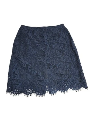 Falda de encaje azul marino formal de fiesta Banana Republic para mujer talla 6 Foto 1 de 4