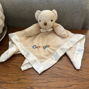 Google Bear Lovey Baby Sicherheitsdecke Satinborte 18 Zoll - Bild 1 von 8