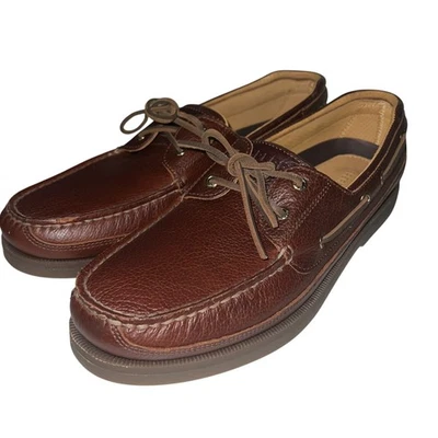 Sperry Top-Sider STS25924 Men's 14 Brown Pebble Leather Boat Shoes NEW - Image 1 of 4