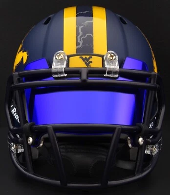 WEST VIRGINIA WVU MOUNTAINEERS NCAA Riddell SPEED Mini Football Helmet - Image 1 of 3
