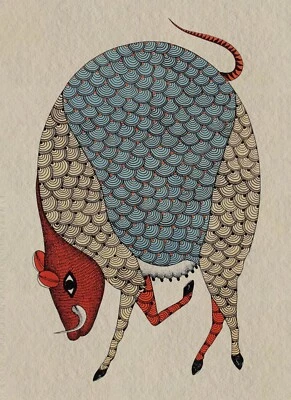 Wild Boar | Handmade Painting | Handmade Paper | Acrylic Color - Image 1 of 2