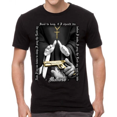 CAMISETA MAFIOSO BAUTISMO CROSS RELIGIÓN VIDA CALLEJERA ORACIÓN PATINADOR URBANO DIOS M-4XL Foto 1 de 3