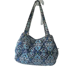 Borsa a tracolla Vera Bradley Emily motivo blu inchiostro borsa luminosa grande 13 x 9 - Foto 1 di 7