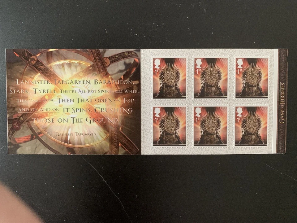 GB QE2 MB 20 Complete Game of Thrones MNH FV £9.90 - Image 1 of 1