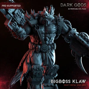 Bigboss Klaw | Dark Gods | Orc Unique Proxy Wargaming 3D Print Miniature - Picture 1 of 1