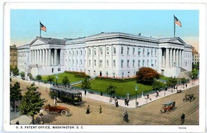 Postal Washington DC Oficina de Patentes de Estados Unidos Parte Trasera Dividida Frontera Blanca Sin Publicar - Imagen 1 de 2