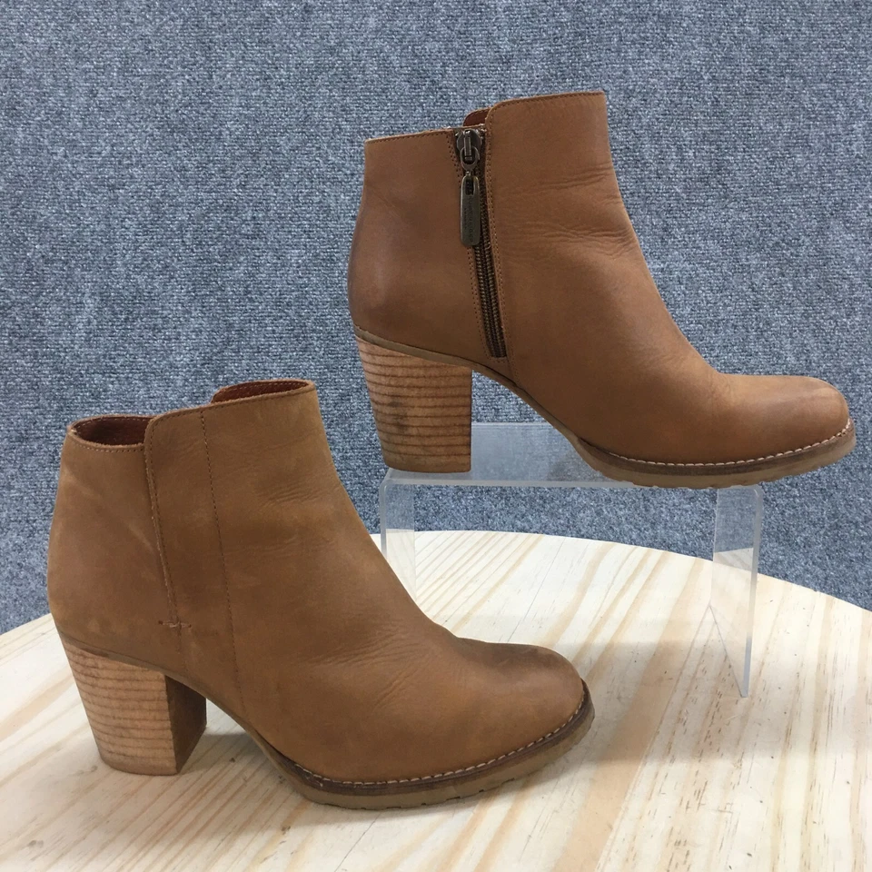 Женские сапоги Kurt Geiger London на 38 каблуках ботильоны коричневые кожаные на боковой молнии - Изображение 1 из 1