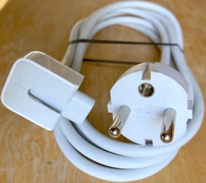 Genuine EU Europe Plug Apple MacBook Charger Power Adapter Extension Cable Lead - Picture 1 of 9