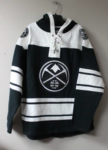 New NBA Denver Nuggets Lacer jersey style mid weight cotton hoodie men's M - Picture 1 of 6