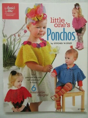 Annie's Attic Crochet Little One's Ponchos Toddler Girl's Shawls Pattern Booklet - Image 1 of 4