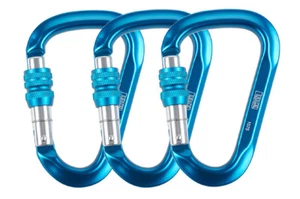 3-er Set LACD HMS Sicherungs Karabiner Screw Big - blue - Bild 1 von 1
